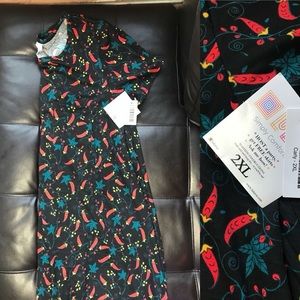 LulaRoe Carly 2XL Chili Peppers